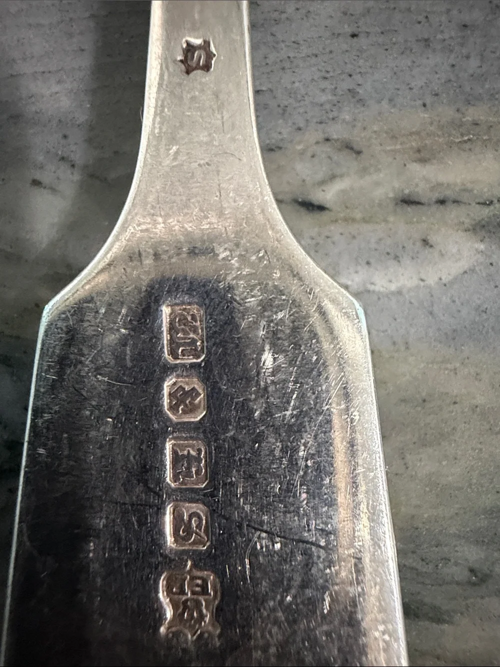 Vintage Monogrammed Silver Dinner Forks - Set of 8